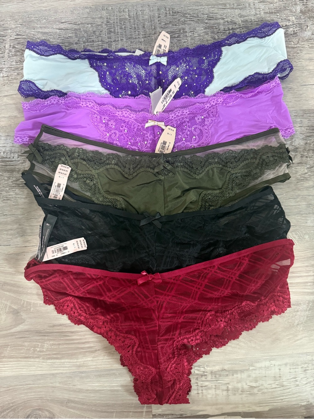 Victorias Secret Lace Hiphugger Panty Bundle- Assorted Colors